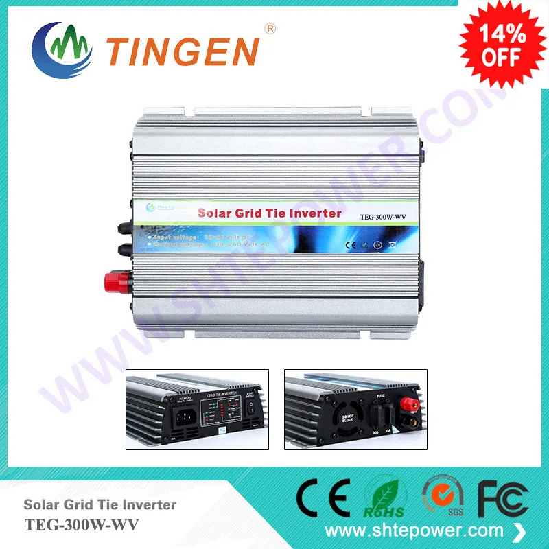 

300w grid micro controller inverter dc 24v 48v input to ac output pure sine wave for solar panel