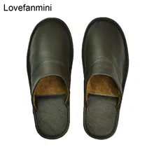 Genuine Cow Leather slippers couple indoor non-slip men and women home fashion casual single shoes PVC soft soles spring autumn
