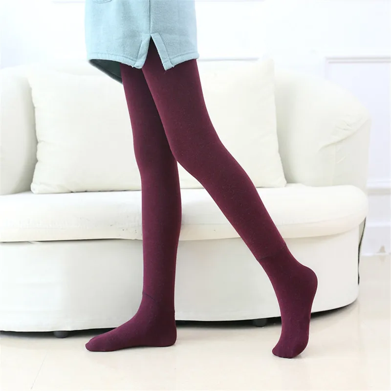 Winter Girls Tights Baby Girl Pantyhose Fashion Cotton Stocking Fur Elastic Waist Warm