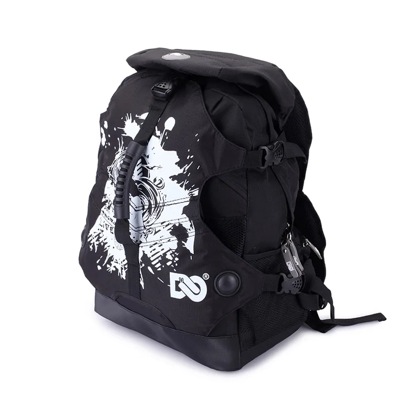 Встроенный рюкзак для коньков, сумка для роликовых коньков, обувь, рюкзак, сумка для роликовых коньков, рюкзак для взрослых, рюкзак, сумка через плечо - Цвет: M black graffiti