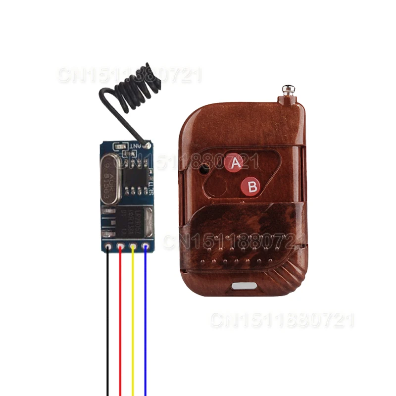 

DC3.6V-DC12V 3.7V 5V 6V 12V Mini Remote Control Switch System Receiver Transmitter Learning Code Momentary Toggle Latched