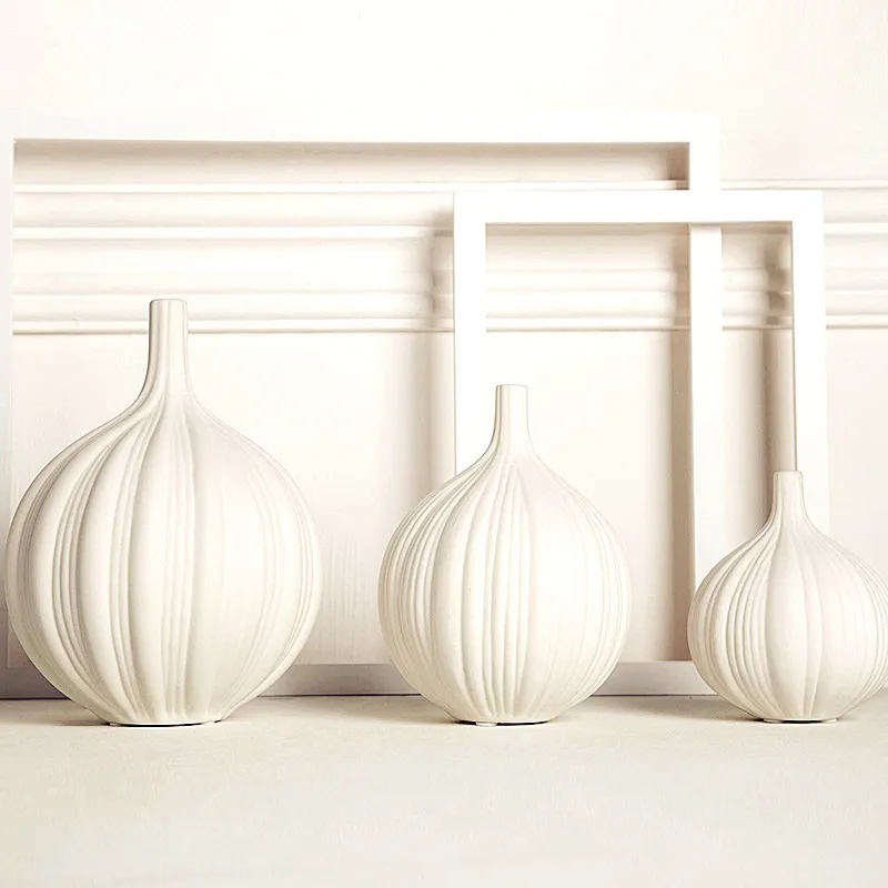

Biscuit Firing Vase Statue Simulation Floral Organ Ceramic Craftwork Office Show Window Living Room Decoration L2785