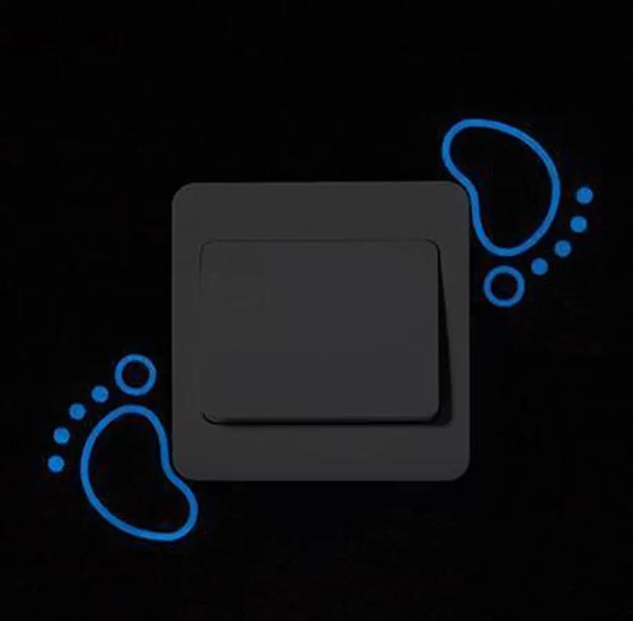 DIY Glow in the Dark Blue Luminous Paper Stickers Removable Cute Cartoon Wall Switch Sticker forChildren Home StylingAccessories DIY Glow in the Dark Blue Luminous Paper Stickers Removable Cute Cartoon Wall Switch Sticker forChildren Home StylingAccessories