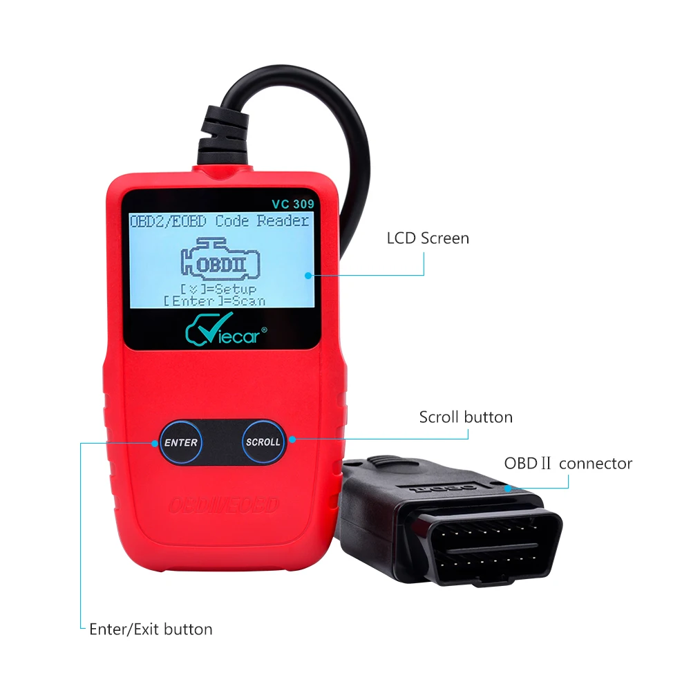 AOSHIKE сканер инструмент OBD2 OBD II Авто диагностический инструмент OBD Запуск Тюнинг автомобиля Универсальный OBD детектор неисправностей автомобиля