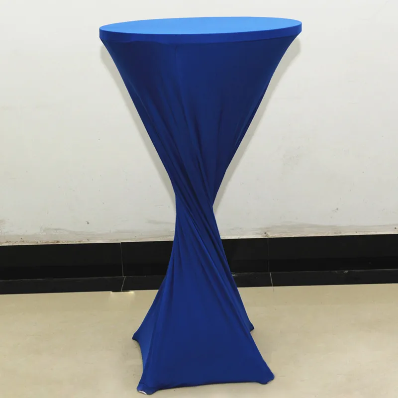 

WedFavor 5pcs Lycra Bar Table Linen Spandex Table Cover Elastic Stretch Cocktail Table Cloths For Hotel Party Wedding Decoration