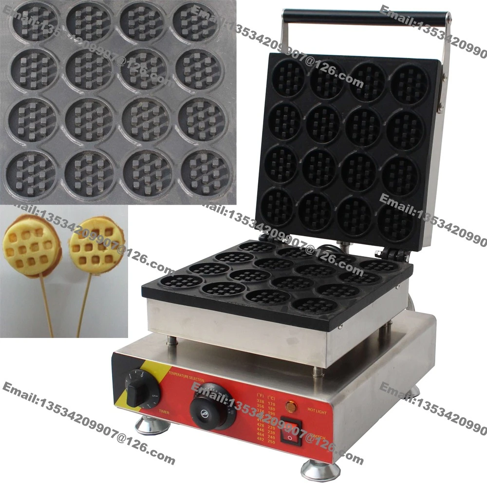 Huanyu 16pcs Commercial Non-stick Electric Mini Round Waffle Maker Baker Making Machine 110V/220V 110V Huanyu 16pcs Commercial Non-stick Electric Mini Round Waffle Maker Baker Making Machine 110V/220V 110V