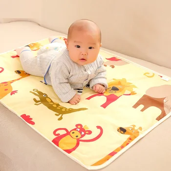 

75*120cmBaby Changing Mat Cartoon Cotton Waterproof Sheet Baby Changing Pad Table Diapers Urinal Game Play Cover Infant Mattress