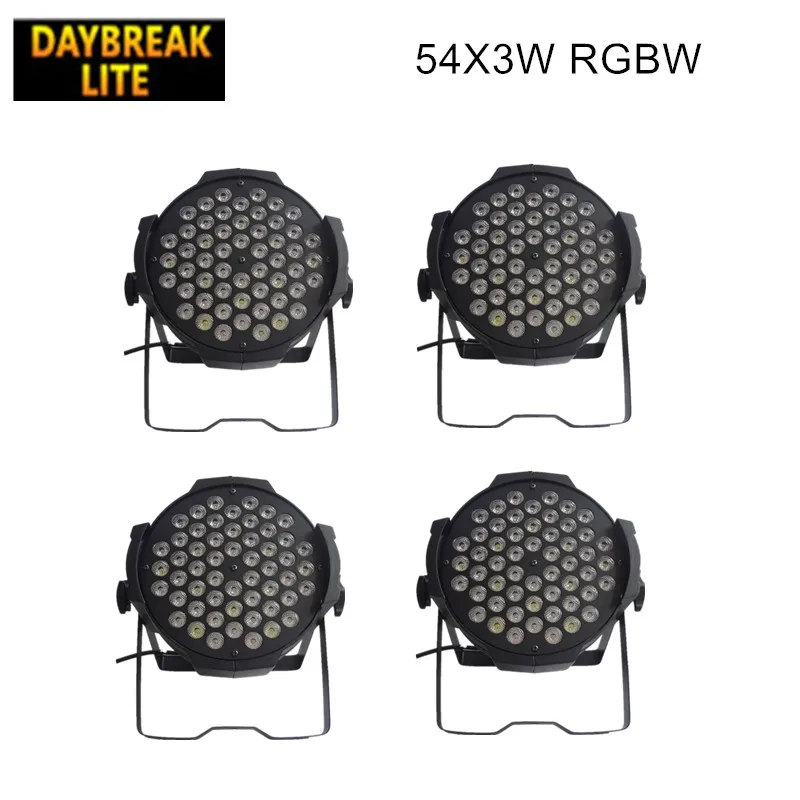 

54x3w led par RGBW professional stage lighting dj led par can non-waterproof IP20 dj disco wash light 4PCS/LOT