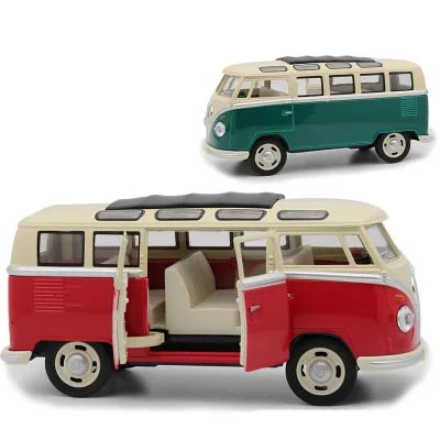

1:24 Alloy Diecast VW Classical Minibus Pull Back Car toys Mini Van Bus with light and voice toy cars for children