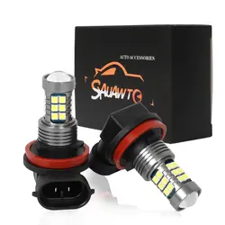 2 шт. H11 Светодиодный противотуманный фонарь лампа для автомобиля вождения Drl светодиодные лампы дневного света для Chevrolet Camaro 2012