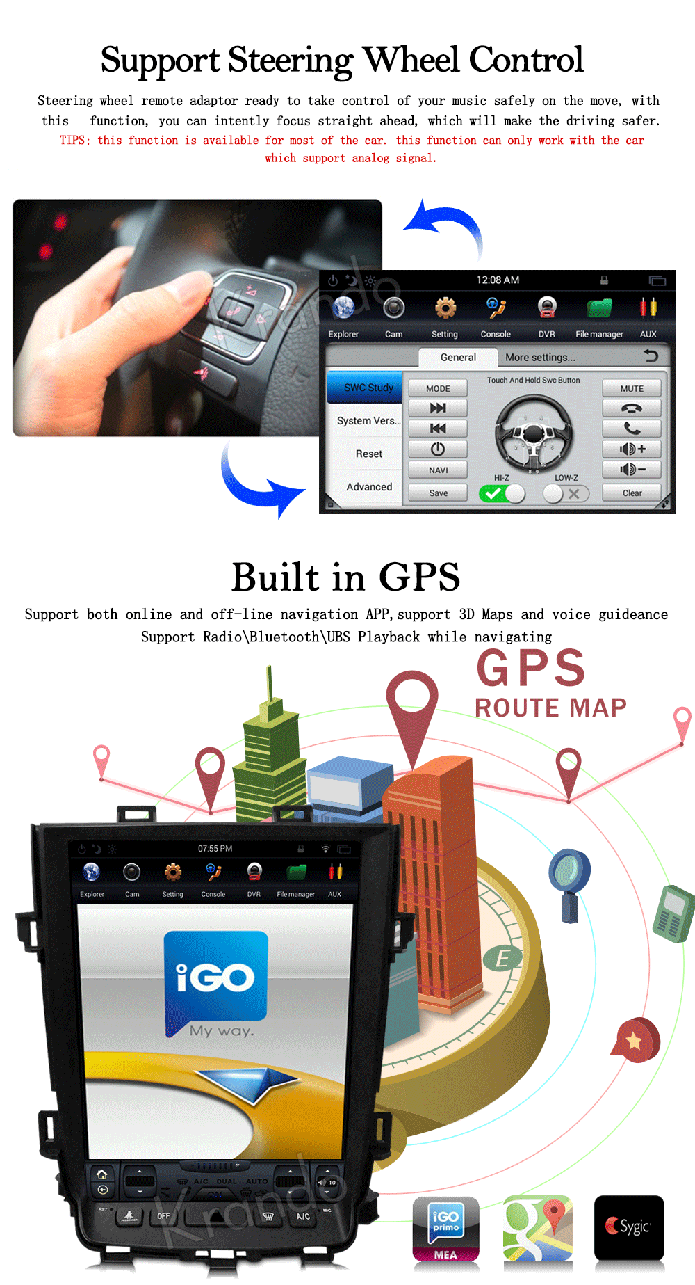 Perfect Krando Android 8.1 10.4" Tesla Vertical car multimedia player GPS for Toyota Alphard 2007-2013 radio audio navigation system BT 6 Perfect Krando Android 8.1 10.4" Tesla Vertical car multimedia player GPS for Toyota Alphard 2007-2013 radio audio navigation system BT 6