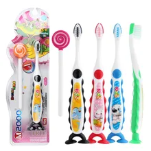 Новая детская зубная щетка с подставкой, 1 шт., детская шелковистая мягкая щетина, предназначенная для маленьких зубов и десен, случайный цвет