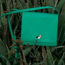 2016 YIZI PU messenger bag with metal fittings in birds series-crow/pelican/parrot/wild goose (FUN KIK)