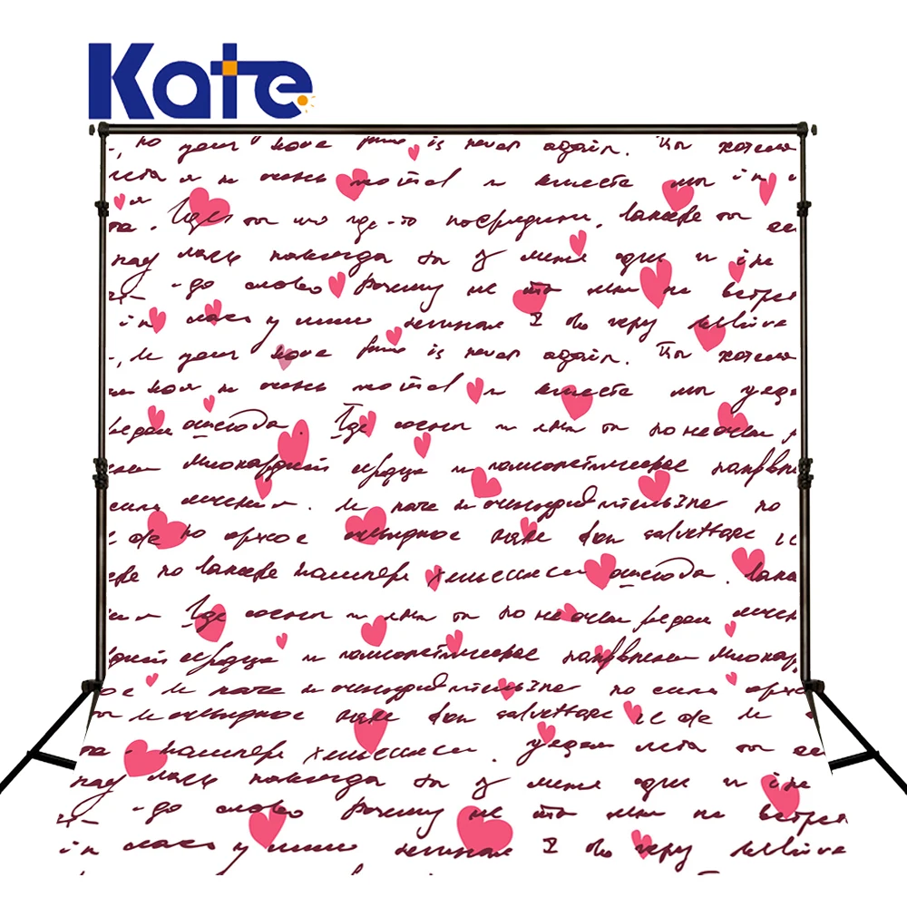 

KATE Valentine'S Day Backdrop Photography Background Cartoon Children Daliy Background Handwritten Letters Photo for Kids Studio