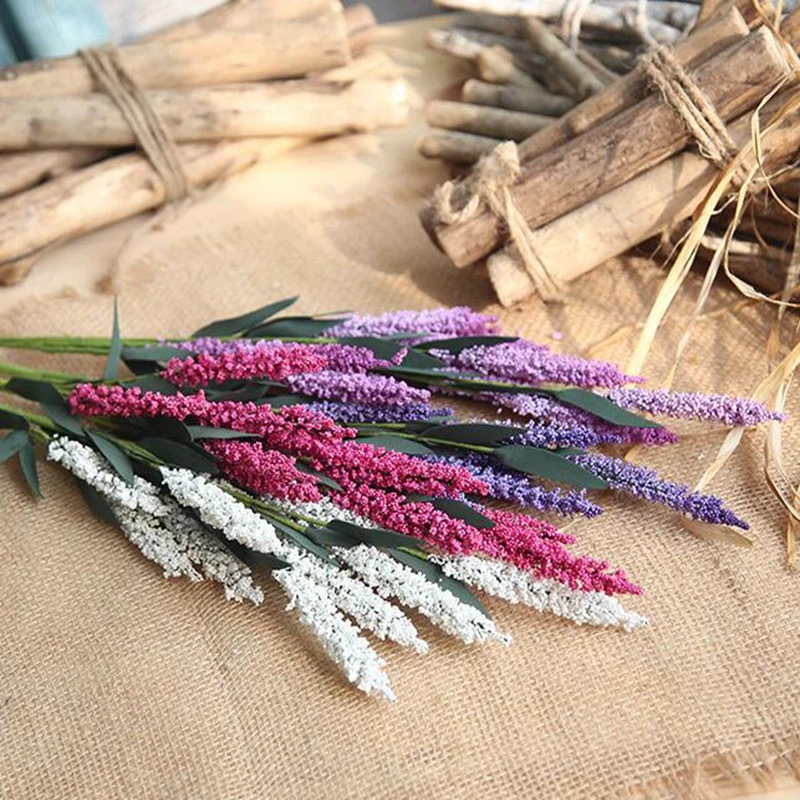 

10 pcs Beautiful European Lavender Artificial European Lavender PE Fake European Lavender Artificial Flowers European Lavender