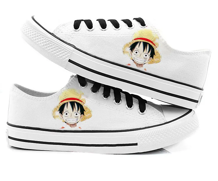 Летняя обувь для костюмированной вечеринки в японском стиле с героями мультфильмов; парусиновая обувь на низкой плоской подошве для студентов; обувь для Хэллоуина; обувь унисекс с аниме «Луффи»; 011004
