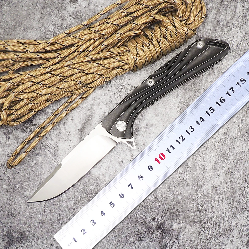 WLT Медведь Дикий поток Тактический складной нож D2 Стеклоочистителя all-titanium ручки