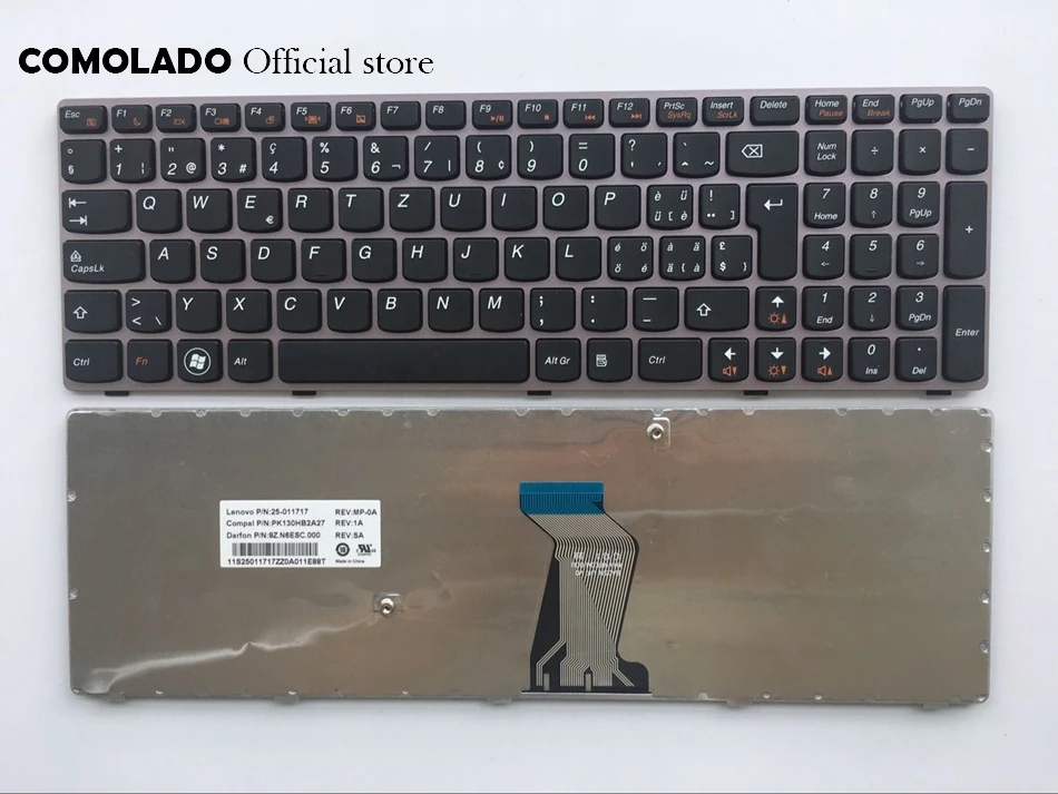 SW Swiss keyboard for IBM Lenovo Ideapad Y570 Y570N Y570NT Y570P Y570I Laptop keyboard SW Layout