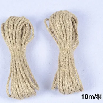 

10meters Handmade Weave 6mm Thickness Jute Rope Decoration Linen Soutache Cords DIY Jewelry Making Hemp Strings For Gift Packing
