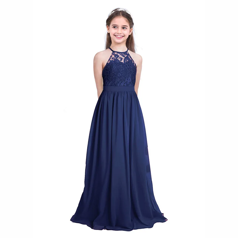 Girls Dress Princess Costume Childrens Birthday Party Summer Lace Wedding Dresses