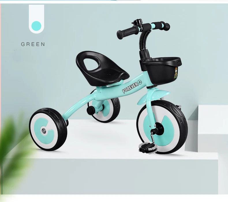 Детский трехколесный велосипед 1-3-5 лет, детский велосипед, детская прогулочная коляска, артефакт, детский велосипед - Цвет: Sky Blue