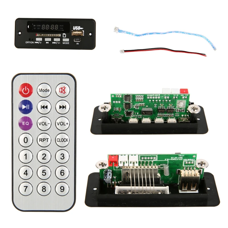 ZTV-CT02B(02EA) цифровой Красный светодиодный дисплей USB TF Радио MP3 аудио модуль с пультом дистанционного управления