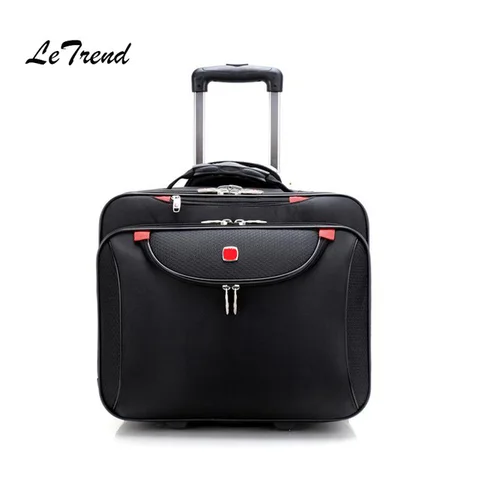 Mala de Embarque Bolsa de Viagem Carrinho de Bagagem de Mão Alta Qualidade Polegada Homens Viagens Multi-função Grande Capacidade Bagagem 18