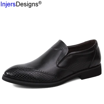 

High Quality Formal Shoes For Men Fashion Lace-Up&Slip-On Business Shoes Oxfords Wedding Flats Pointed Toe Men Dress Shoes New