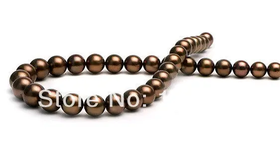

Jewelry 002482 22''8.5-9.5mm top rating AAAA+ chocolate pearl necklace 14KGP