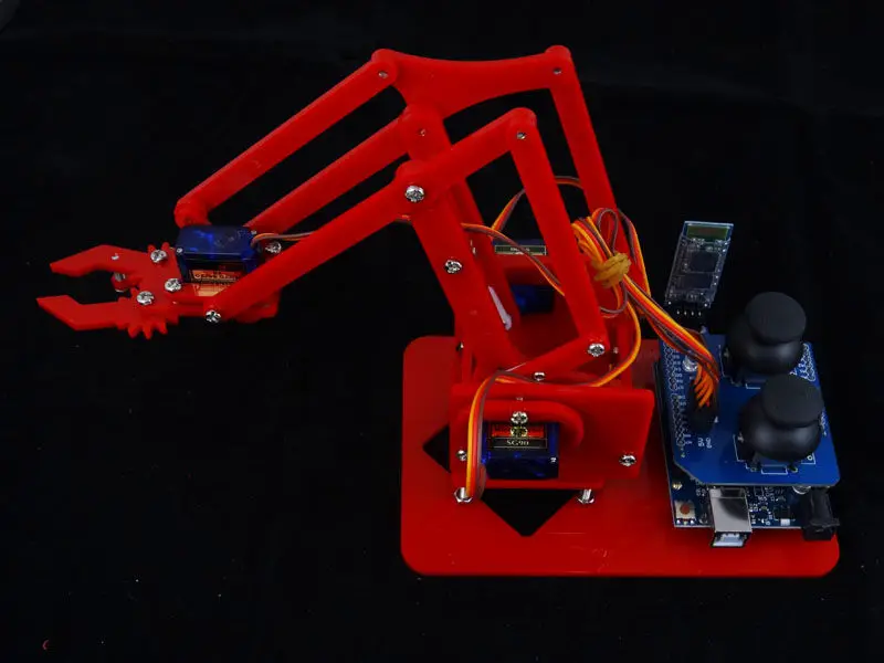 

Robotic Arm MeArm robotic arm learning kit DIY MeArm.Joystick educational desktop robot arm kit bluetooth