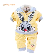 Новинка; комплект одежды для маленьких мальчиков и девочек; флисовый спортивный костюм для новорожденных; спортивный костюм с длинными рукавами и рисунком коровы для малышей; хлопковая детская одежда для мальчиков