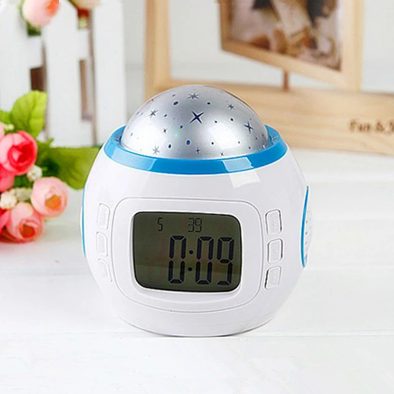 Digital Alarm Clock Student LED Display Sound Snooze Electronic Kids Clock Light Sensor