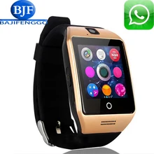 Smart Watch Q18 Plus Clock Sync Notifier Support Sim SD Card Bluetooth Connectivity Android Phone Smartwatch Alloy Smartwatch