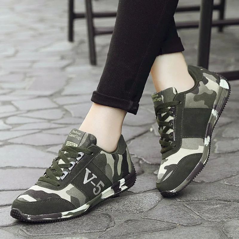 VTOTA/Женские Дышащие теннисные туфли; feminino; Повседневная Уличная обувь на шнуровке; Camoflage; женские вулканизированные кроссовки; женская обувь; большой размер 44