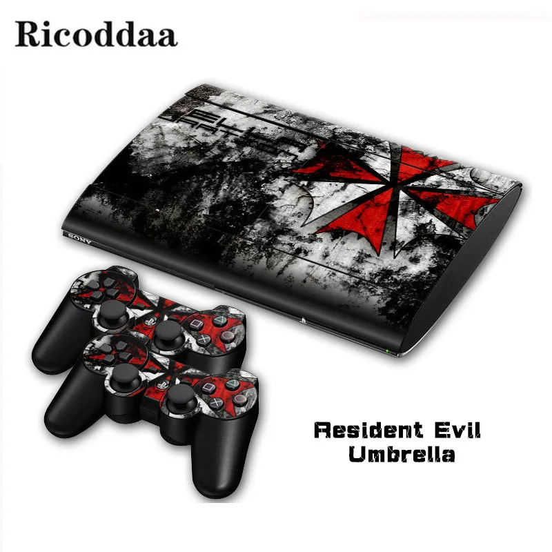 

Vinyl Skin Sticker Protector for Sony PS3 Super Slim 4000 and 2 Controller Skins Stickers