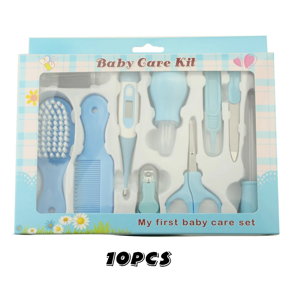 Набор для ухода за новорожденным, Многофункциональный Детский триммер для ногтей, термометр, ножницы, милый набор для ухода за здоровьем и гигиеной для новорожденного ребенка - Цвет: PJ3578C