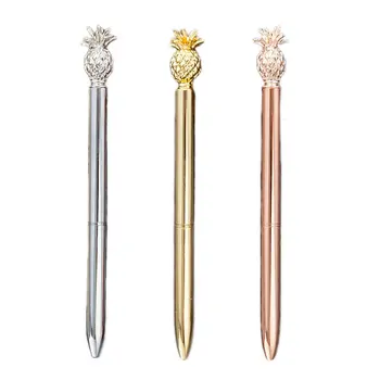 

1mm Ballpoint Pen Cute Pineapple Shape Pens Black Ink Gel Pens Student Stationery Smooth Writing Roller Ball School Supplies