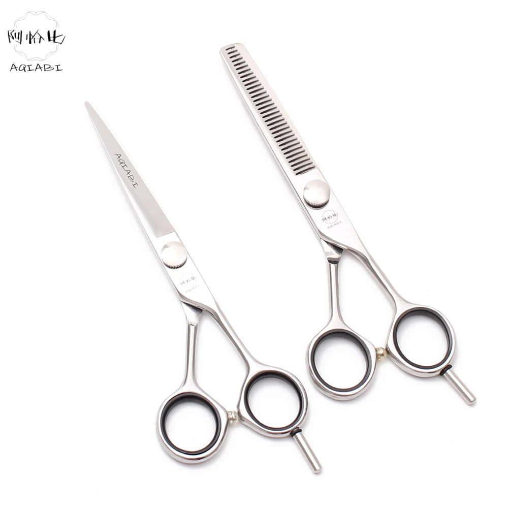 ножницы для парикмахера 5'' 5.5'' 6'' Japan 440C AQIABI филировочные стрижки волос