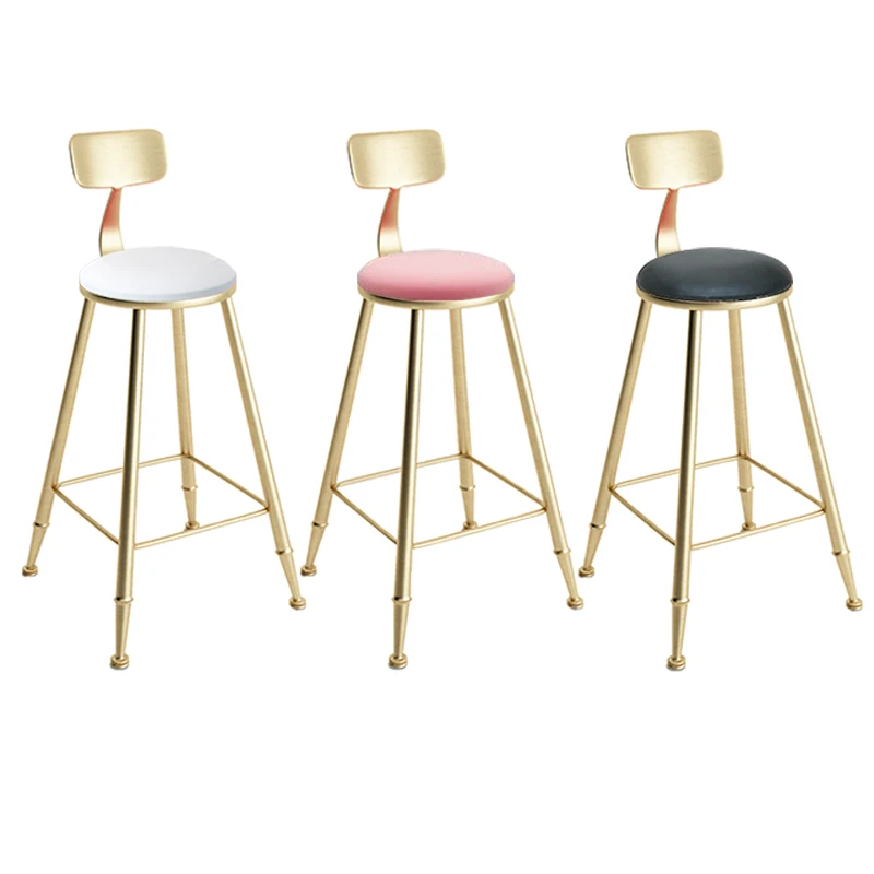 Скандинавский барный стул из кованого железа Ins креативный стол золотой Лифт кафе задняя сетка красный высокий стул простой