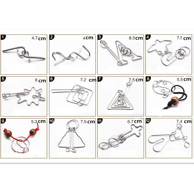 18/36/45 шт./компл. Китайское кольцо головоломка из металлической проволоки головоломка для детей/взрослых, Творческий головоломки Пазлы игра Обучающие игрушки, подарки