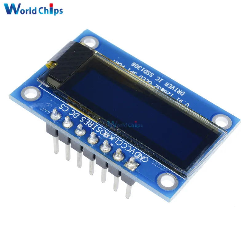 Светодиодный модуль SSD1306 с ЖК дисплеем 0 91 дюйма 128x32 для Arduino PIC SPI DC 3 5 В|module oled|display