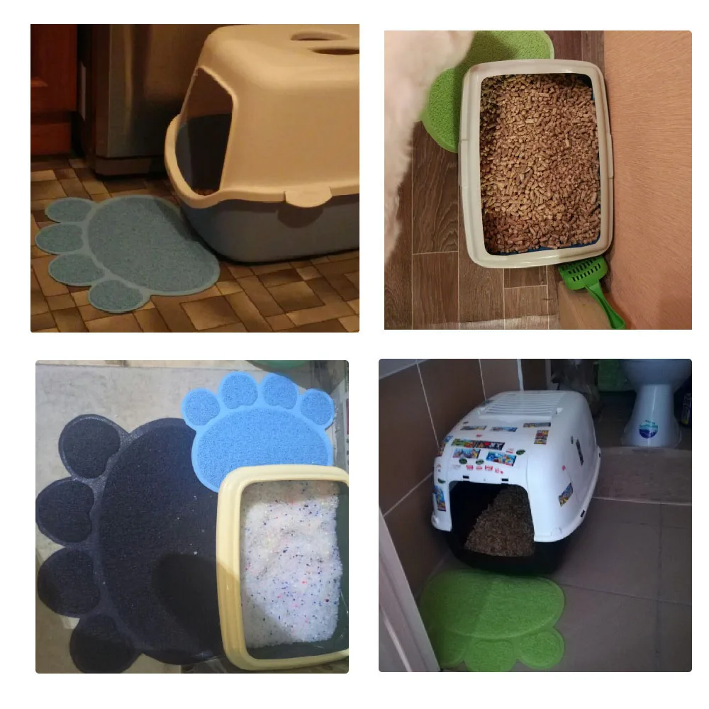New Paw Print Dog Cat Litter Mat Puppy Feeding Bowl Placemat Bed Mat Cute Paw Print Waterproof Dog Pad Pet Sleeping Accessories (6)