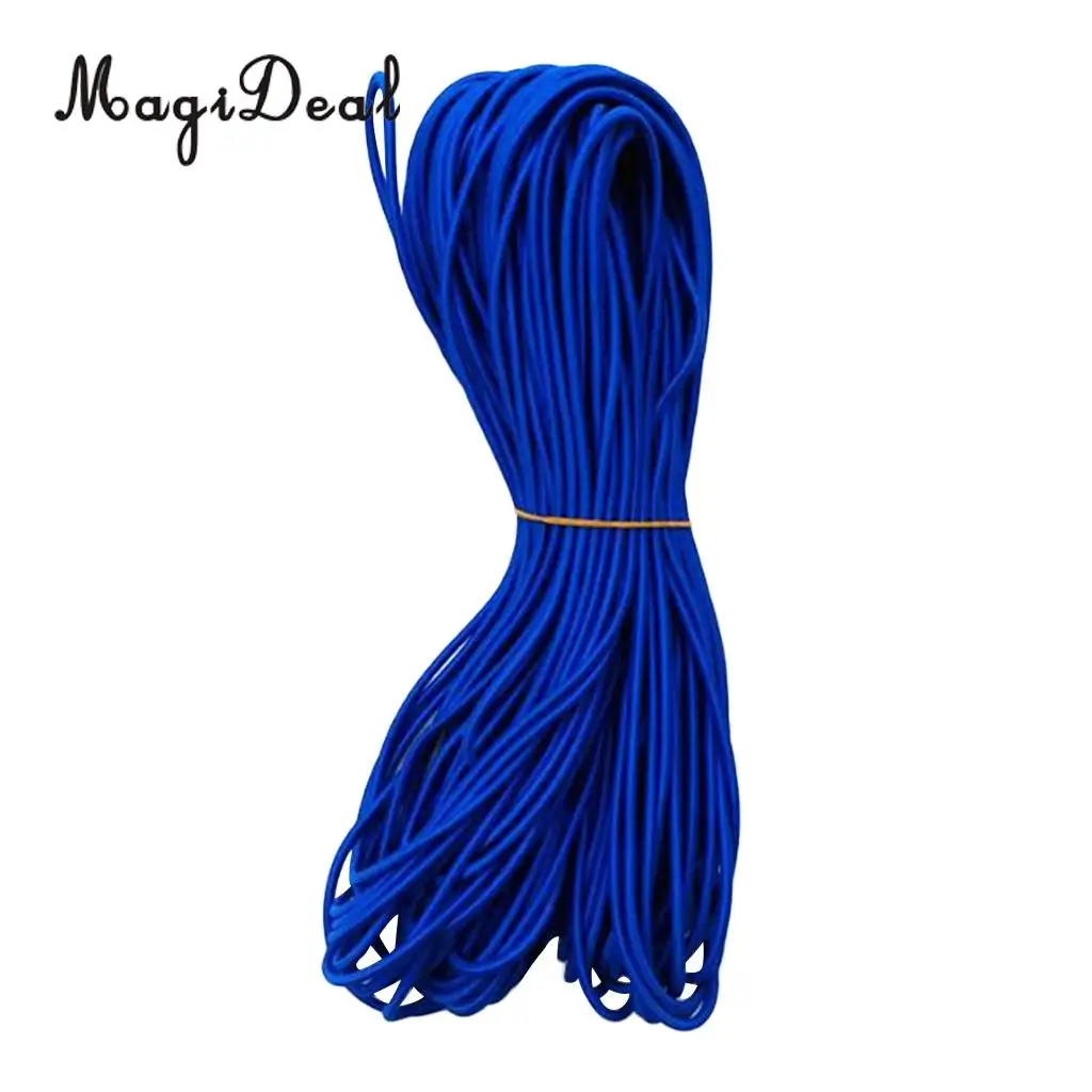 MagiDeal Durable 6mm Blue Elastic Shock Bungee Cord Rope Tie Down String for Marine Kayak Canoe Boat 1/2/30/50m Surf Boards