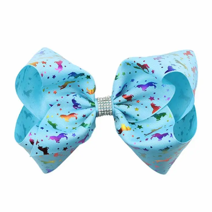 20 штук Бесплатная доставка 8 дюймов jojobows Единорог jojosiwa волосы луки без siganture