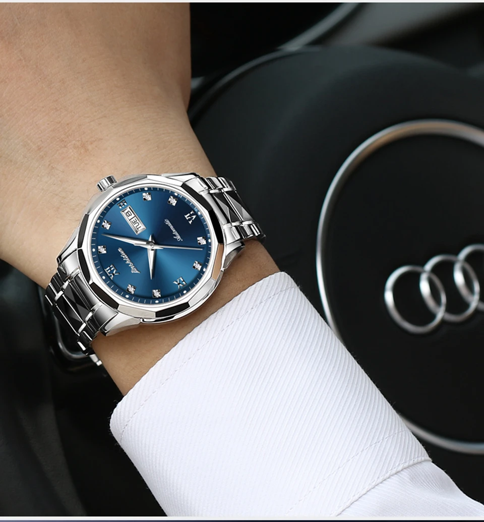 Мужские часы, мужские часы, люксовый бренд, известный бренд JSDUN, Япония, Relogio Masculino, автоматические механические часы, мужские люминесцентные