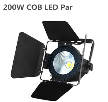 

Latest hot latest design LED par 200W COB With Barn Doors RGBWA Warm White Cold white UV Aluminium Case Stage Lighting