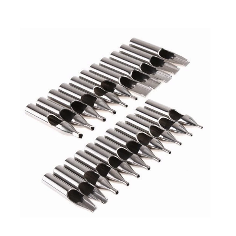 22 pcs tatouage en acier inoxydable buse conseils set diamant rond