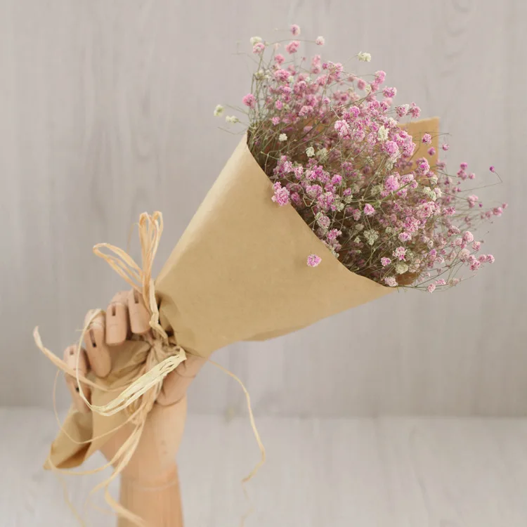 2017 Imported natural dried flower purple pink babysbreath Not