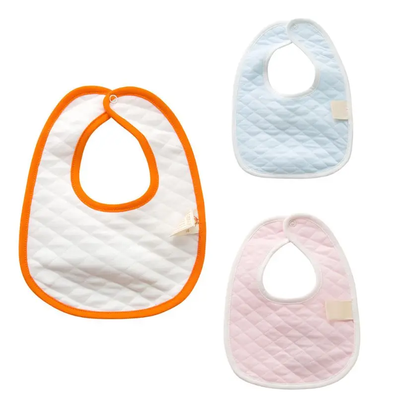 Милые однотонные цвет водонепроницаемый нагрудник дети младенческой передник для кормления мягкие слюны полотенца избежать грязной