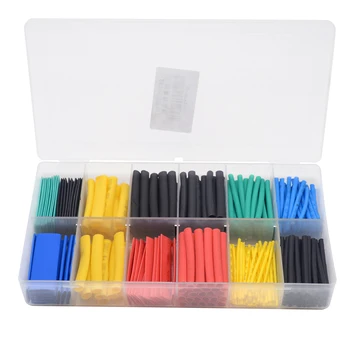 

280pcs/lot 8 Sizes Assorted Heat Shrink Tubing Colorful Polyolefin 2:1 Shrinking Wrap Wire Insulated Shrinkable Sleeve Tubes Set